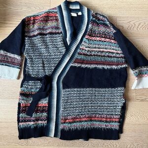 Anthropologie wrap sweater, beautiful embroidery, size M/L